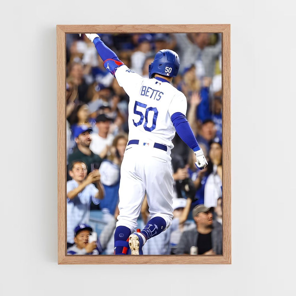 Poster Mookie de betts – affiche Baseball (vue 4)
